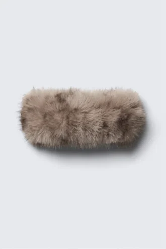 Soft Faux Fur Headband – Beige