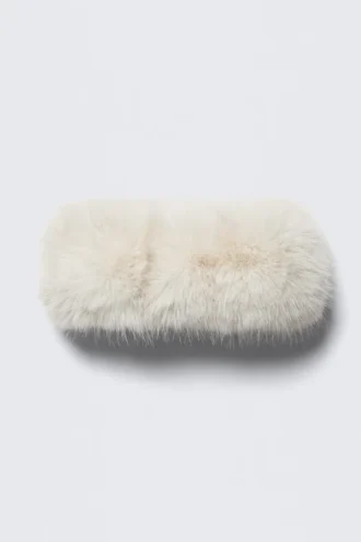 Soft Faux Fur Headband – Cream White