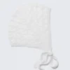 Soft Knitted Bonnet – White Soft Knitted Bonnet – White