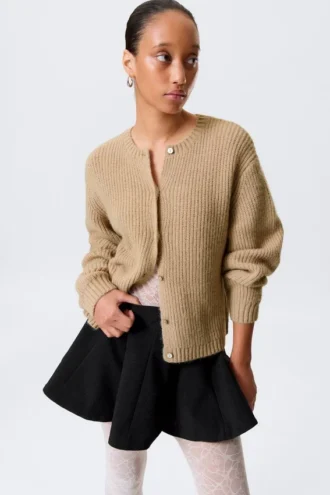 Soft Knitted Cardigan – Beige