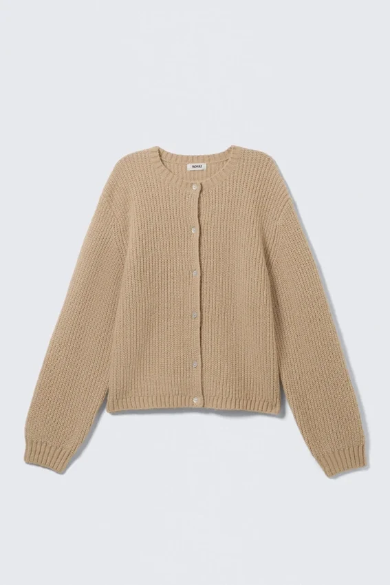 Soft Knitted Cardigan – Beige Soft Knitted Cardigan – Beige