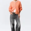 Soft Knitted Cardigan – Light Orange Soft Knitted Cardigan – Light Orange
