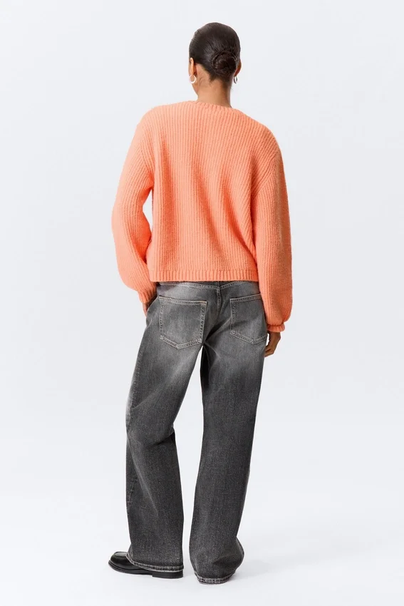 Soft Knitted Cardigan – Light Orange Soft Knitted Cardigan – Light Orange