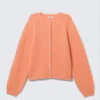 Soft Knitted Cardigan – Light Orange Soft Knitted Cardigan – Light Orange