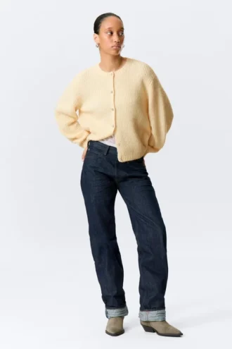 Soft Knitted Cardigan – Light Yellow