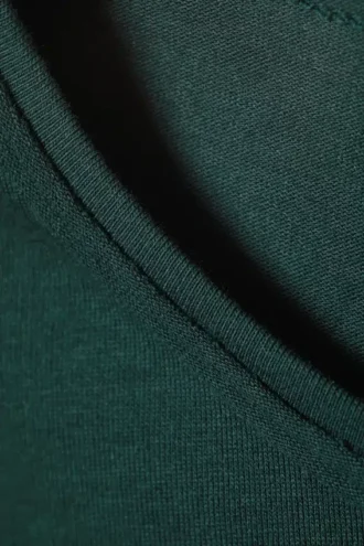 Soft Long-Sleeved Cotton Jersey Top – Petrol