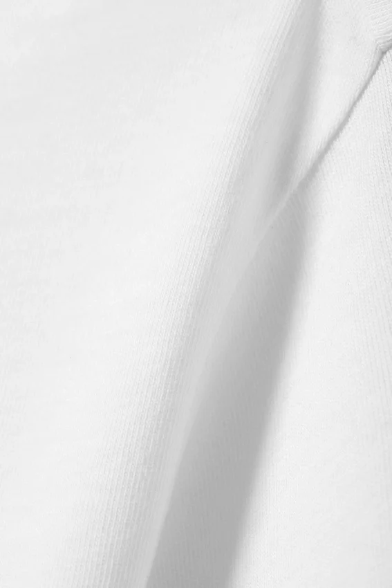 Soft Long-Sleeved Cotton Jersey Top – White Soft Long-Sleeved Cotton Jersey Top – White