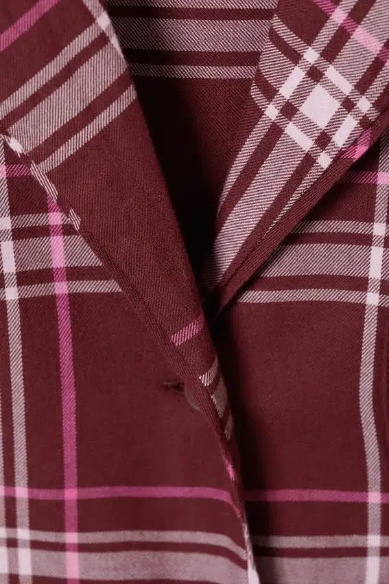 Soft Long-Sleeved Flannel Shirt – Dark Red Check Soft Long-Sleeved Flannel Shirt – Dark Red Check