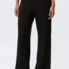 Soft Low Rise Bootcut Trousers – Black Soft Low Rise Bootcut Trousers – Black