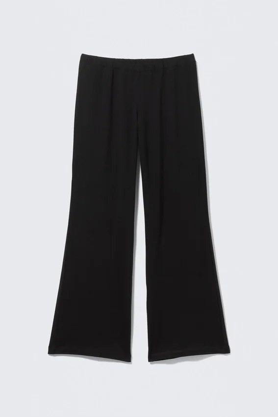 Soft Low Rise Bootcut Trousers – Black Soft Low Rise Bootcut Trousers – Black