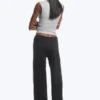 Soft Low Rise Bootcut Trousers – Black – Dark Grey Stripe Soft Low Rise Bootcut Trousers – Black – Dark Grey Stripe