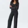 Soft Low Rise Loose Wide Leg Trousers – Washed Black Soft Low Rise Loose Wide Leg Trousers – Washed Black