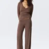Soft Low Rise Loose Wide Leg Trousers – Washed Mole Soft Low Rise Loose Wide Leg Trousers – Washed Mole
