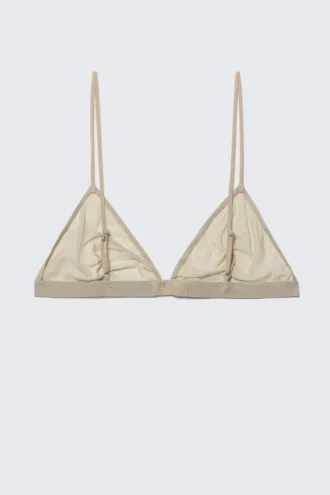 Soft Mesh Triangle Bra – Beige
