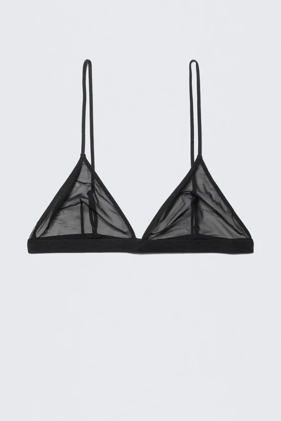 Soft Mesh Triangle Bra – Black Soft Mesh Triangle Bra – Black