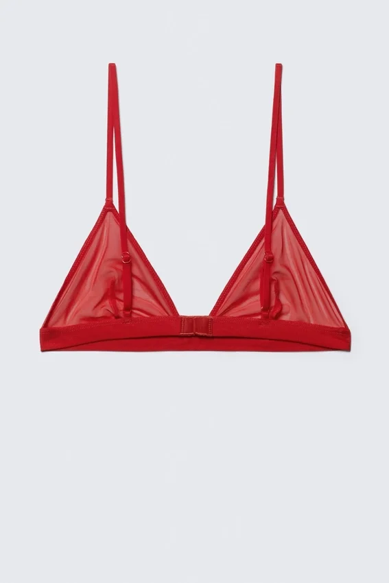 Soft Mesh Triangle Bra – Bright Red Soft Mesh Triangle Bra – Bright Red