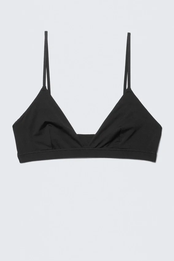 Soft Micro V-Neck Triangle Bra – Black Soft Micro V-Neck Triangle Bra – Black