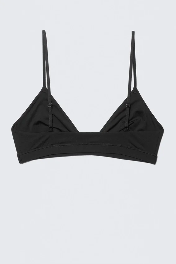 Soft Micro V-Neck Triangle Bra – Black Soft Micro V-Neck Triangle Bra – Black
