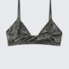 Soft Micro V-Neck Triangle Bra – Dark Grey – Crinkle Print Soft Micro V-Neck Triangle Bra – Dark Grey – Crinkle Print