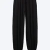 Soft Mid-Rise Balloon Trousers – Black Soft Mid-Rise Balloon Trousers – Black