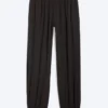 Soft Mid-Rise Balloon Trousers – Dark Brown Soft Mid-Rise Balloon Trousers – Dark Brown