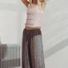 Soft Mid-Rise Balloon Trousers – Grey Melange Soft Mid-Rise Balloon Trousers – Grey Melange