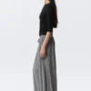 Soft Mid-Rise Balloon Trousers – Grey Melange Soft Mid-Rise Balloon Trousers – Grey Melange