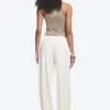 Soft Mid-Rise Balloon Trousers – White Soft Mid-Rise Balloon Trousers – White