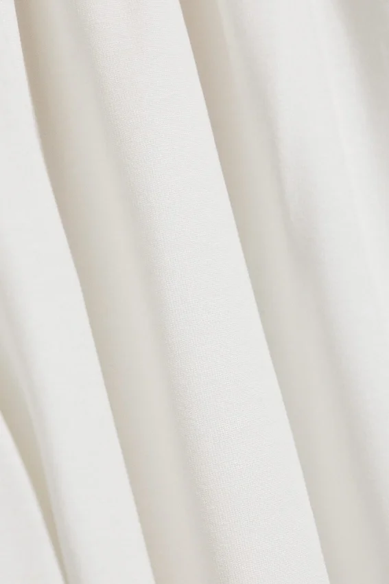 Soft Mid-Rise Balloon Trousers – White Soft Mid-Rise Balloon Trousers – White
