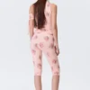Soft Mid Rise Capri Leggings – Light Pink – Floral Soft Mid Rise Capri Leggings – Light Pink – Floral