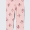 Soft Mid Rise Capri Leggings – Light Pink – Floral Soft Mid Rise Capri Leggings – Light Pink – Floral