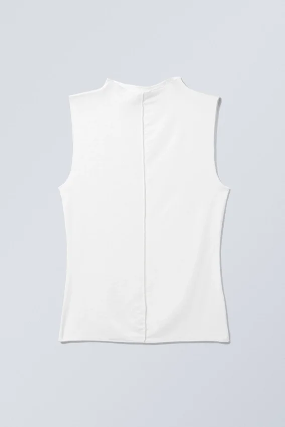 Soft Mock Neck Top – White Soft Mock Neck Top – White