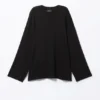 Soft Oversized Long-Sleeved Top – Black