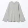 Soft Oversized Long-Sleeved Top – Grey Melange