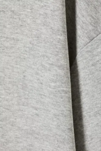 Soft Oversized Long-Sleeved Top – Grey Melange