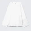 Soft Oversized Long-Sleeved Top – White