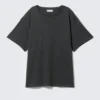 Soft Oversized Short-Sleeved T-Shirt – Dark Grey Soft Oversized Short-Sleeved T-Shirt – Dark Grey