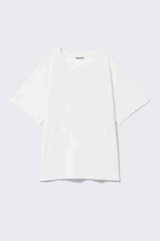 Soft Oversized Short-Sleeved T-Shirt – Off-White
