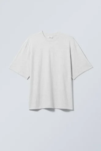 Soft Oversized T-Shirt – Light Grey Melange