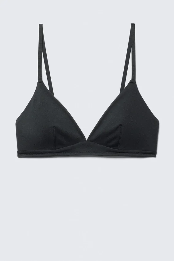 Soft Padded Triangle Bra – Black Soft Padded Triangle Bra – Black