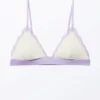 Soft Padded Triangle Bra – Dusty White & Lilac Soft Padded Triangle Bra – Dusty White & Lilac