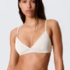 Soft Padded Triangle Bra – Washed Light Mole