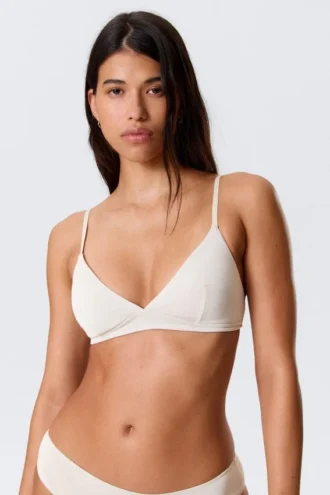 Soft Padded Triangle Bra – Washed Light Mole