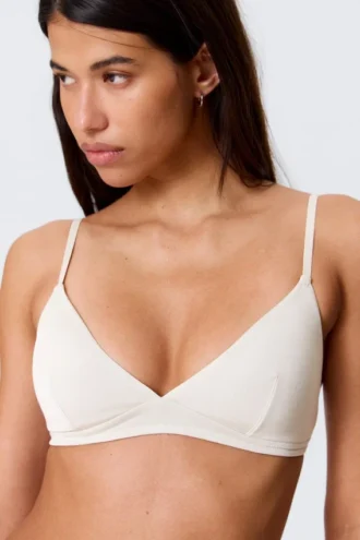 Soft Padded Triangle Bra – Washed Light Mole