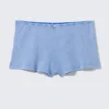 Soft Pointelle Pyjama Shorts – Dusty Blue