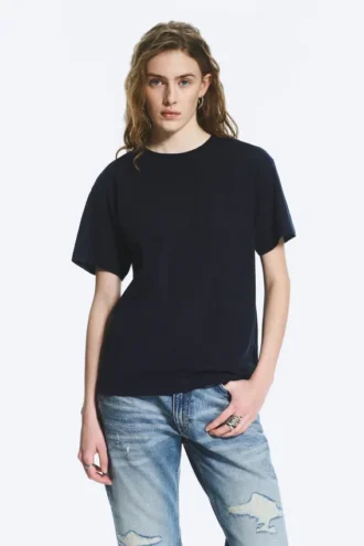 Soft Regular Fit Cotton T-Shirt – Dark Navy Blue