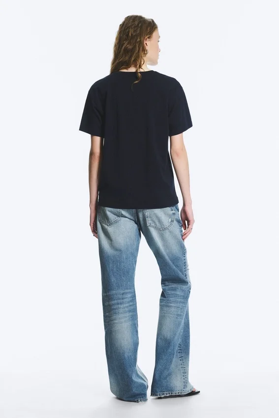 Soft Regular Fit Cotton T-Shirt – Dark Navy Blue Soft Regular Fit Cotton T-Shirt – Dark Navy Blue