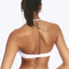 Soft Ribbed Halter Bra – White