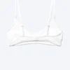 Soft Ribbed Halter Bra – White