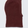 Soft Ribbed Knitted Hood – Dark Maroon Soft Ribbed Knitted Hood – Dark Maroon